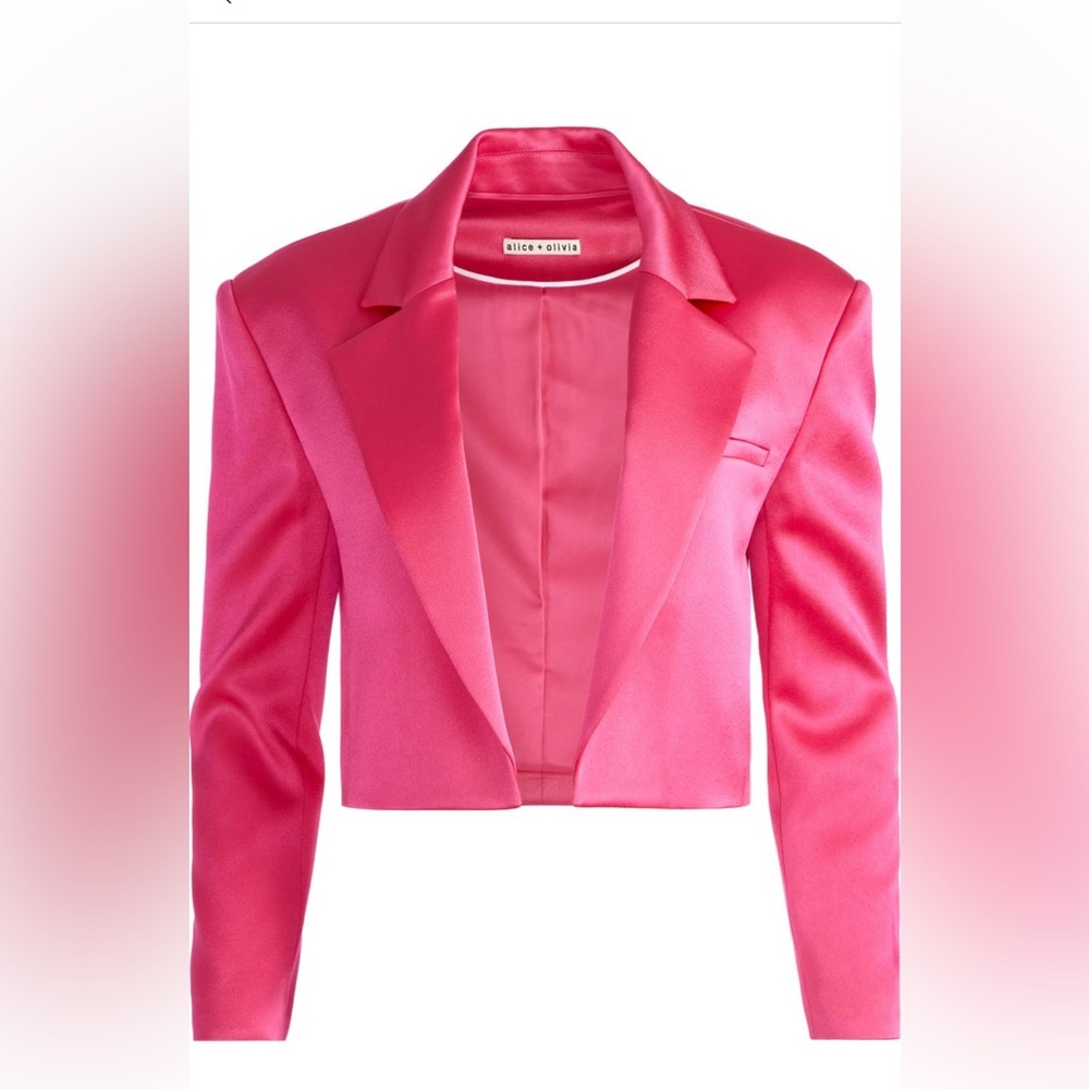 Alice + Olivia Shan Boxy Oversized Crop Blazer